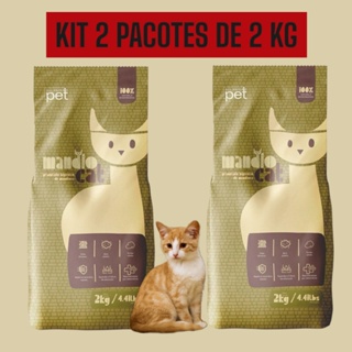 Kit 2 pacotes 2 kg de Granulado Para Gatos Areia Higiênica de Mandioca Mandiocat  Biodegradável em Oferta na Shopee