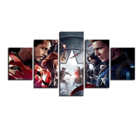 Quadro Decorativo Vingadores Heróis Marvel Super-Heróis Ação Poder 4K