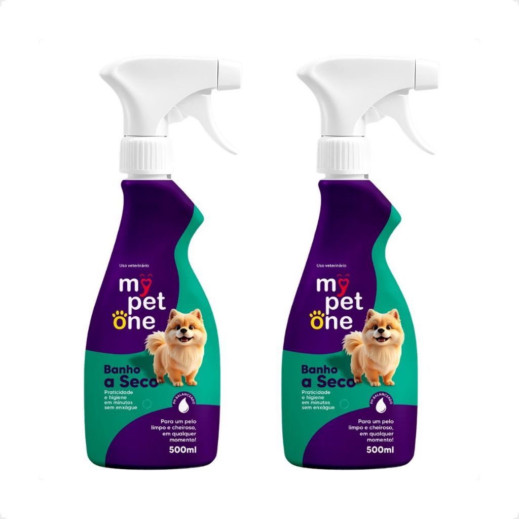 Kit 2 Banho a Seco Mypetone para Cães e Gatos - 500mL em Oferta na Shopee