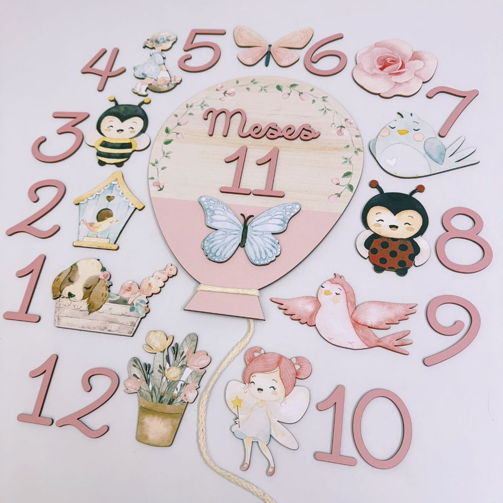 Kit Mesversário Balão - Jardim Encantado Menina