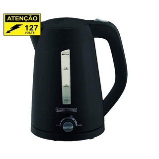 Chaleira Elétrica Black+Decker 1,7 Litros Preta 127V K2200-BR – Ferve Água Rápido