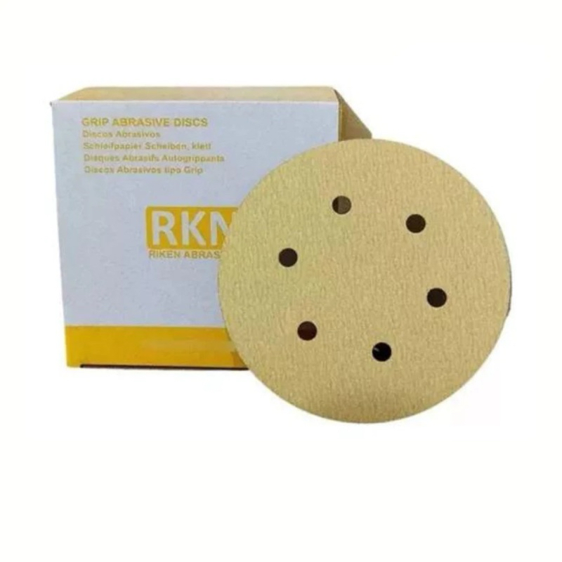 Disco Lixa Roquite / Hookit 6 Polegadas Grãos 40/ 80/100/120/150/220/320/400/600/800 - 50 Unidades - Riken em Oferta na Shopee
