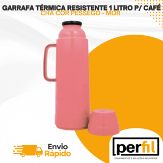 Garrafa Térmica Resistente Mor 1 Litro Para Café Chá Cor Pessego em Oferta na Shopee