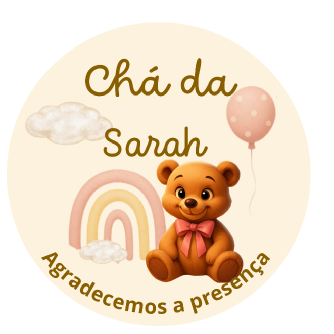 Adesivo Lacre Etiqueta Chá de Fraldas tam 4x4 OBRIGATÓRIO ENVIAR APOS A COMPRA O NOME DO BB E DATA DO EVENTO CASO QUEIRA
