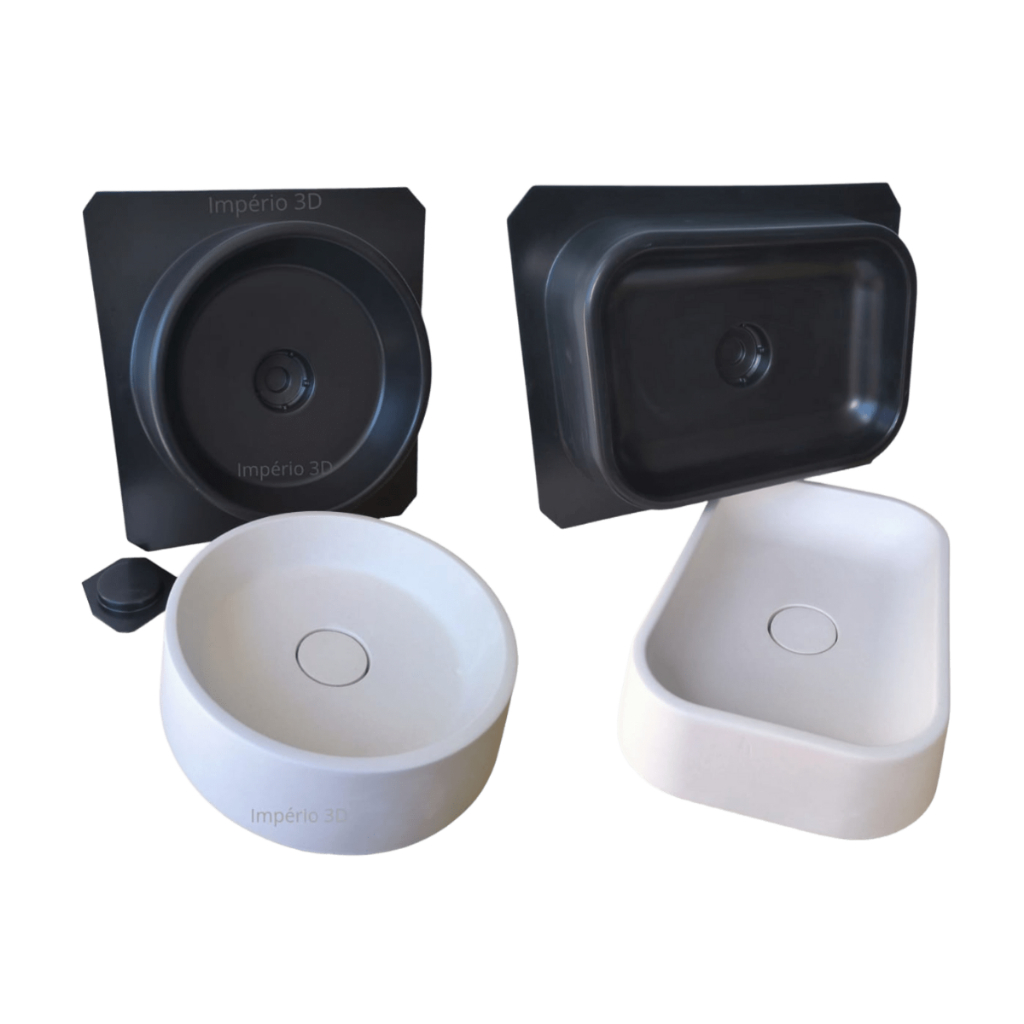 2 Formas Para Fabricar Cubas De Banheiro Forma 3D De Cuba Ralo Oculto Molde 3D Em ABS em Oferta na Shopee