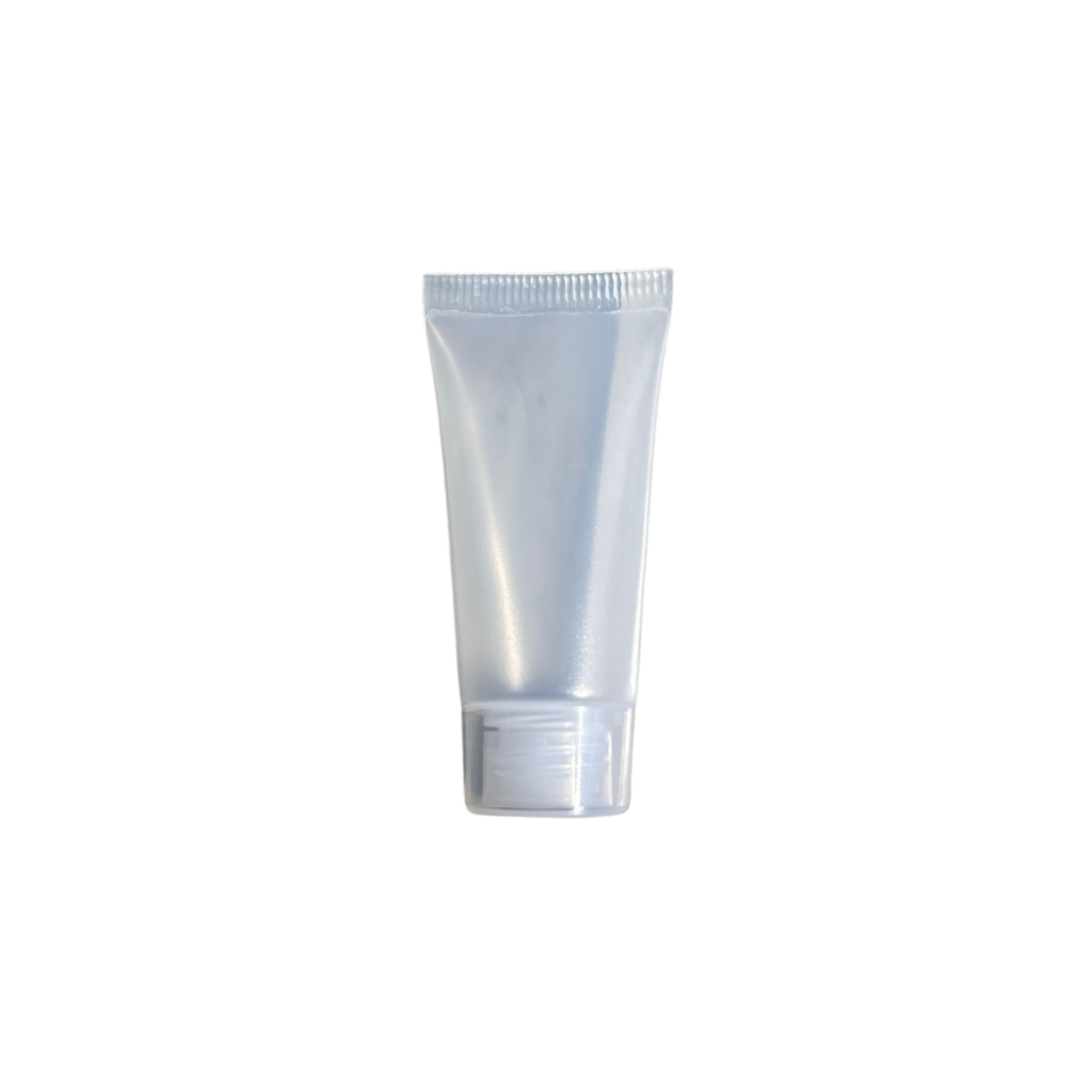 KIT BISNAGA PLASTICA NATURAL 15GR C/ TAMPA ROSCA NATURAL C/ BATOQUE