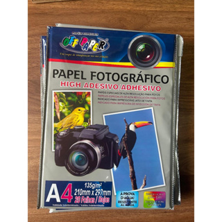Papel Fotográfico Adesivo A4 135g Glossy 20 Folhas Off Paper FOTO colagem capa em Oferta na Shopee