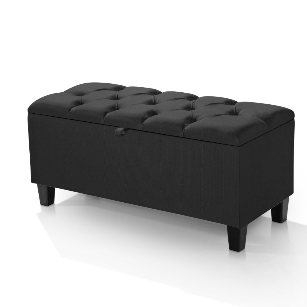 Recamier Sara Calçadeira Sapateira Estofado Minimalista Moderno Quarto Escritório Armazenamento Bau