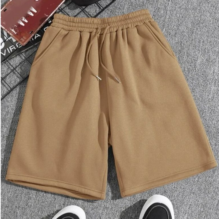 Bermuda Moletom Masculina Short Treino Academia Esporte Fitness Casual com bolso Algodão