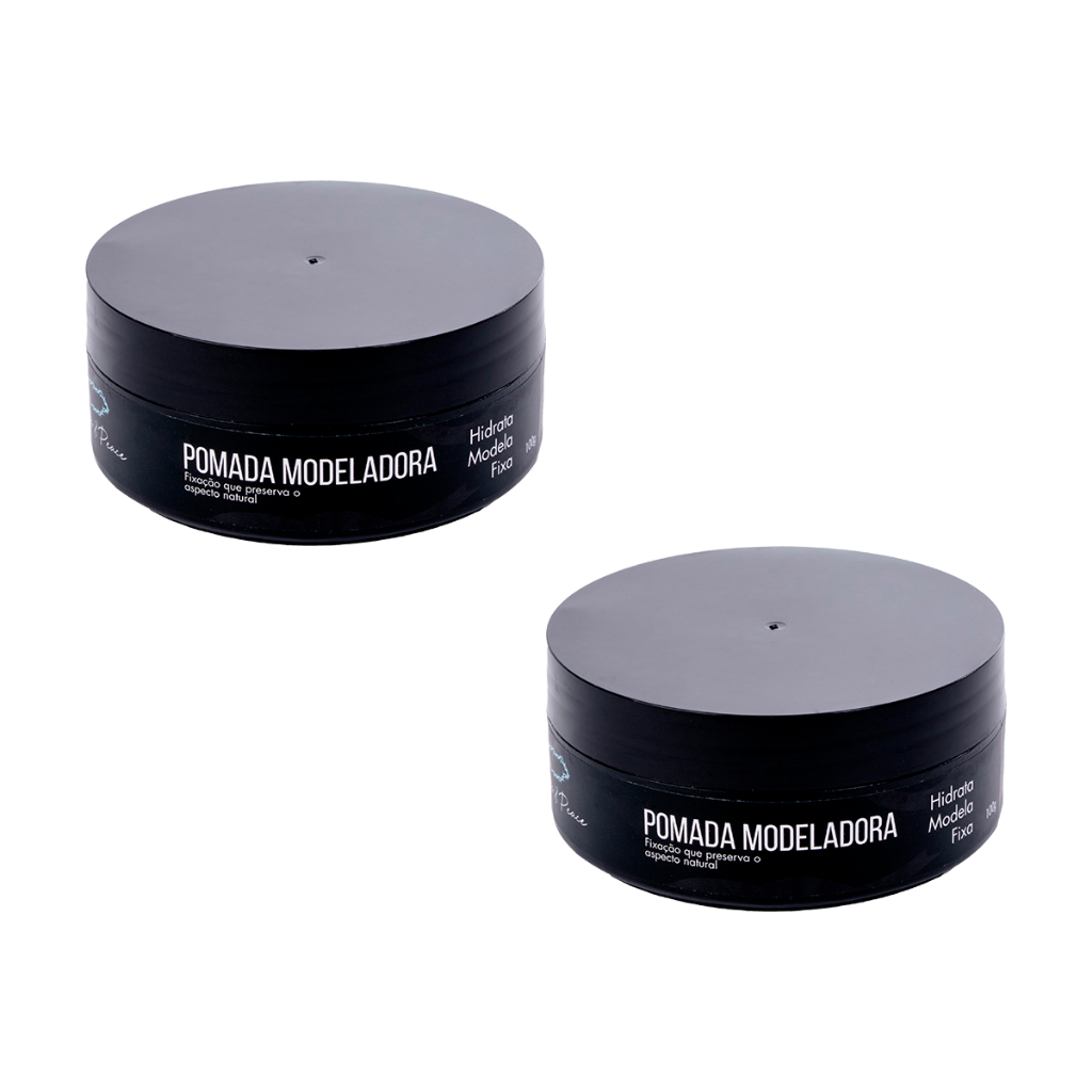 Kit 2 Pomada Modeladora Fixadora cabelo Bless & Peace 100g - Efeito Matte Seco Fixação Extra Forte