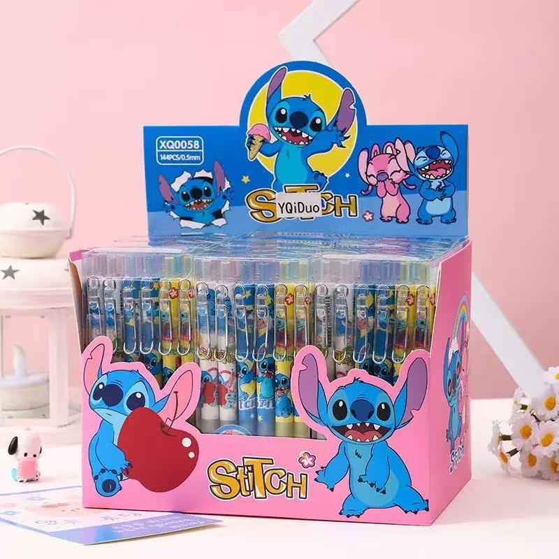 Kit 6/12/24 peças canetas Stich esferográfica E Boneca de click Papelaria Fofa volte para escolar em Oferta na Shopee
