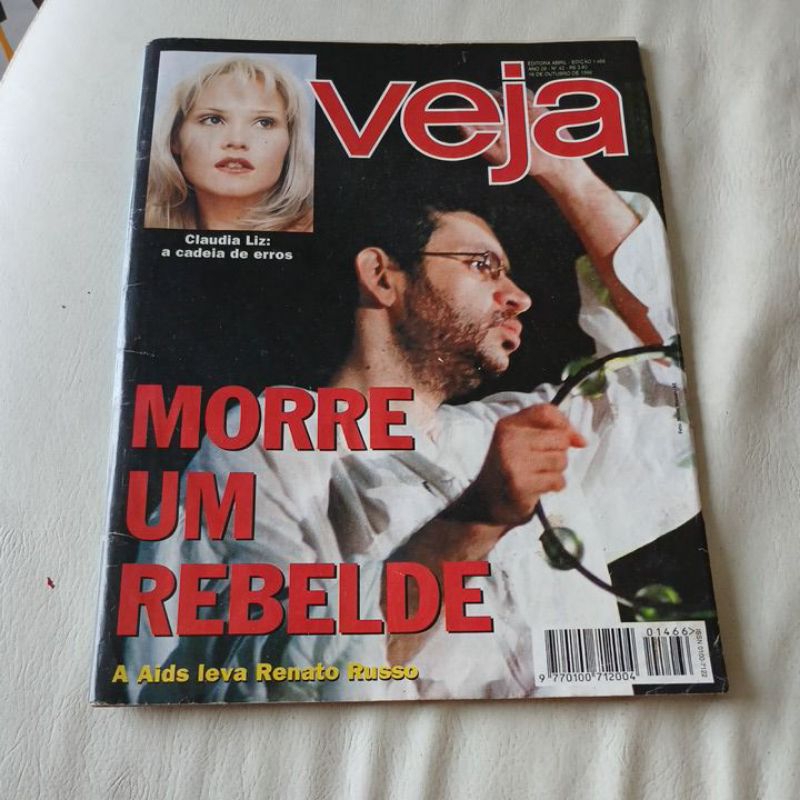 revista Veja Renato russo Cláudia Liz angélica cazuza rosana aids Clinton debates assaltos a bancos celulares antigos