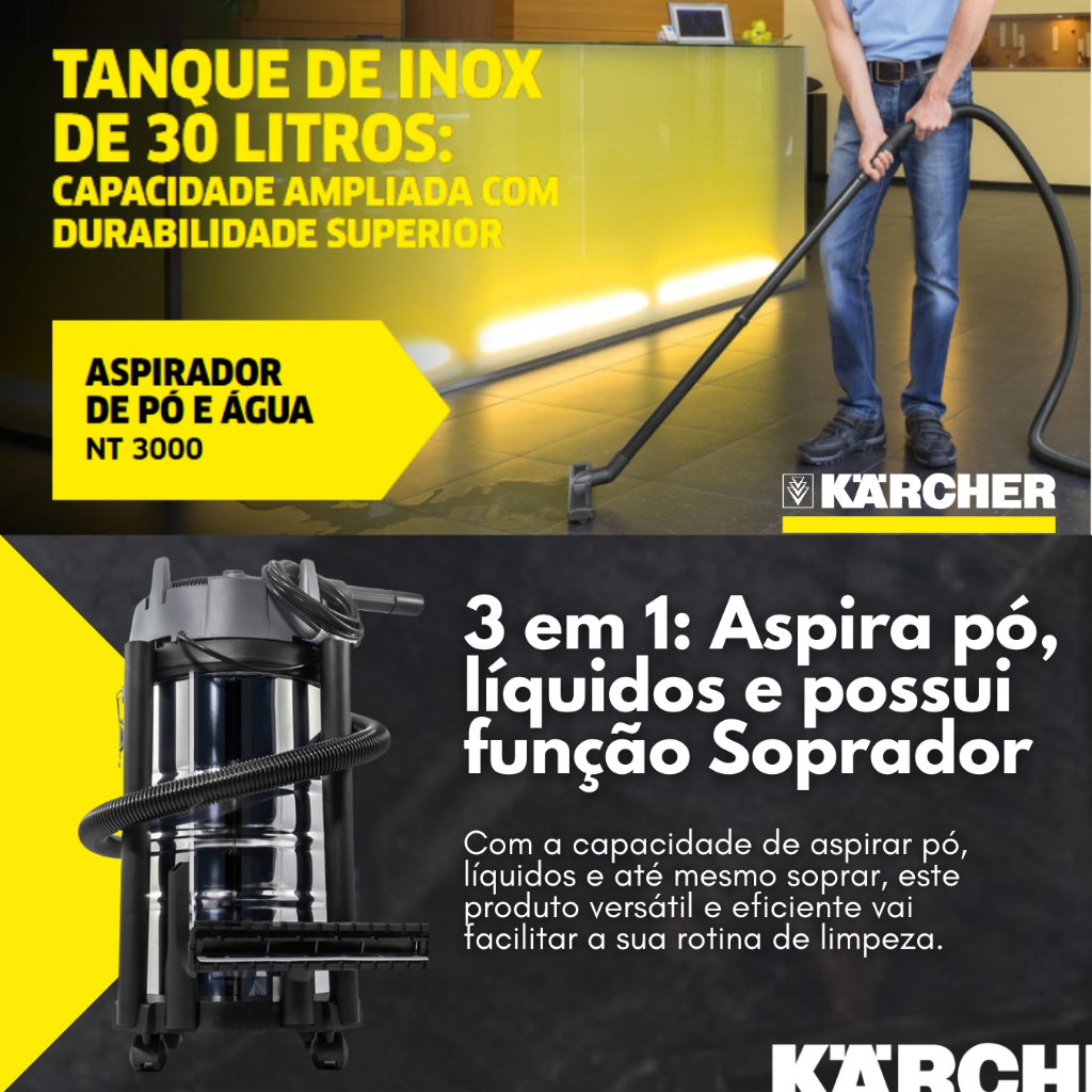 Detalhes do Kärcher Profissional NT3000 gris 1600W