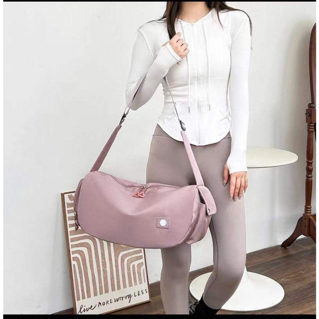 Bolsa feminina de ginástica e ioga esportiva, leve e de grande capacidade, mala de viagem multifuncional com compartimen