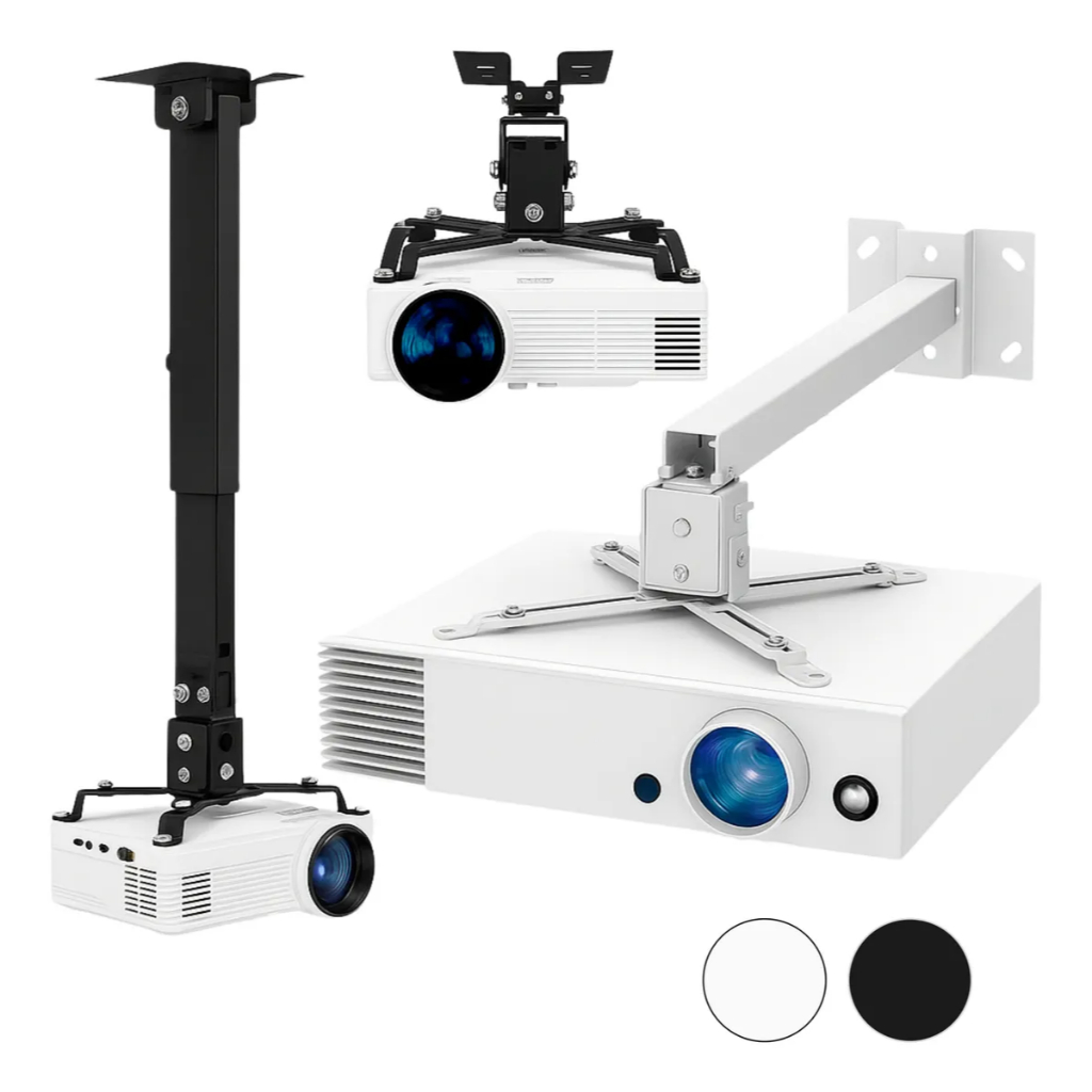 Suporte Para Projetor Universal Teto E Parede Regulável Datashow Preto Branco em Oferta na Shopee
