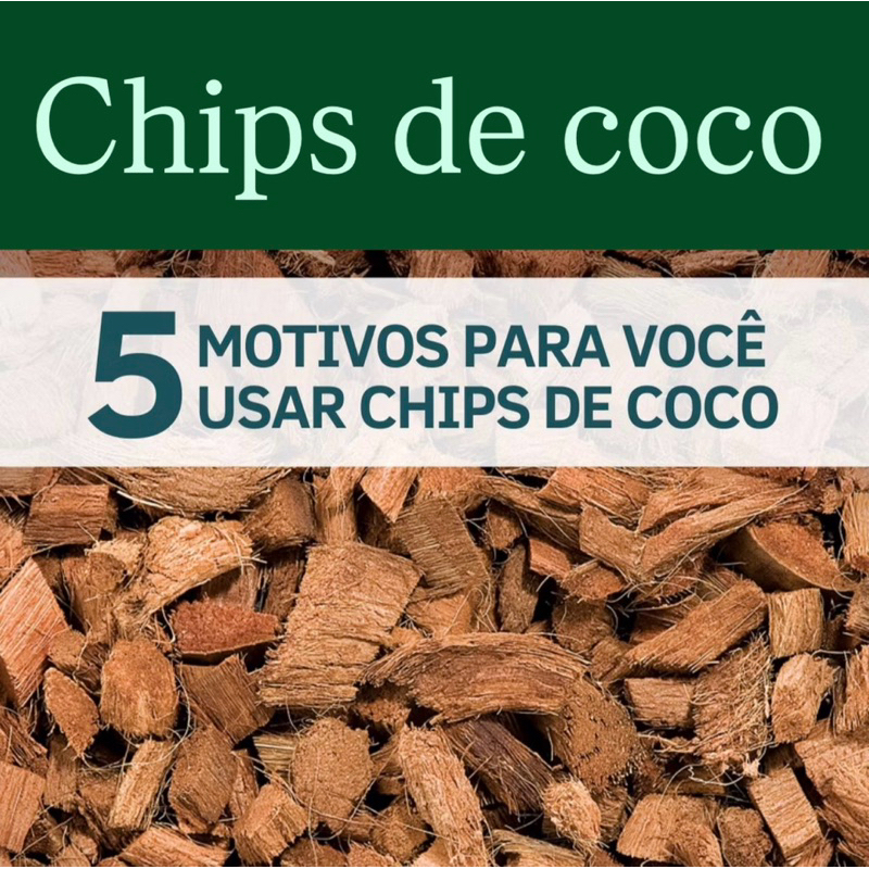 Chip de Coco Orquídeas Flores Plantas Drenagem 1,5L ate 40 Litros