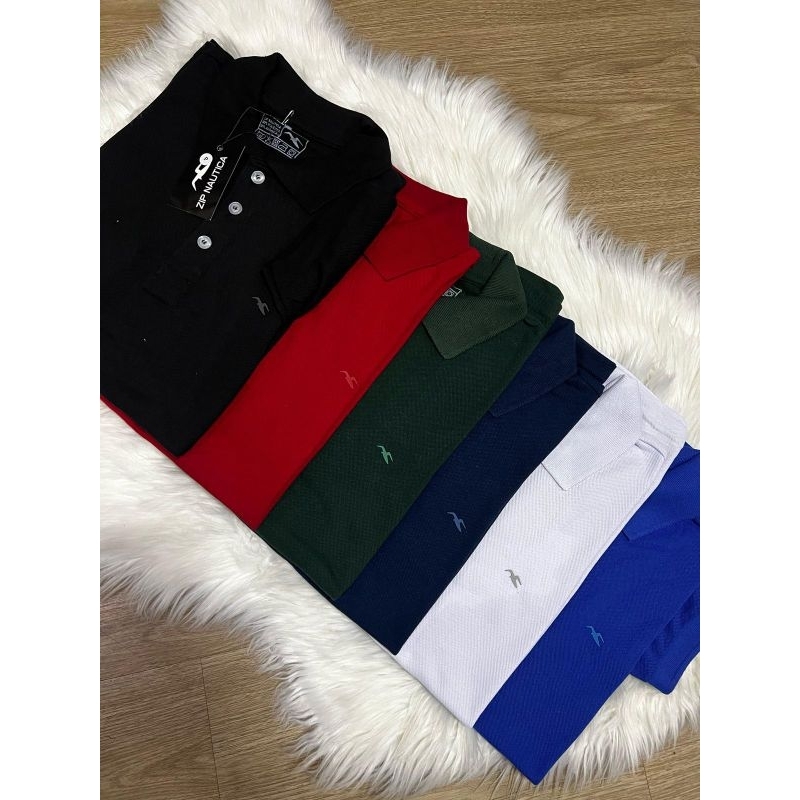 camisa polo da zip náutico/ polo da zip náutica