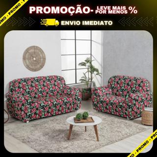 CAPA PARA SOFÁ 2 E 3 LUGARES ESTAMPADA LIGADINHA COLADINHA em Oferta na Shopee