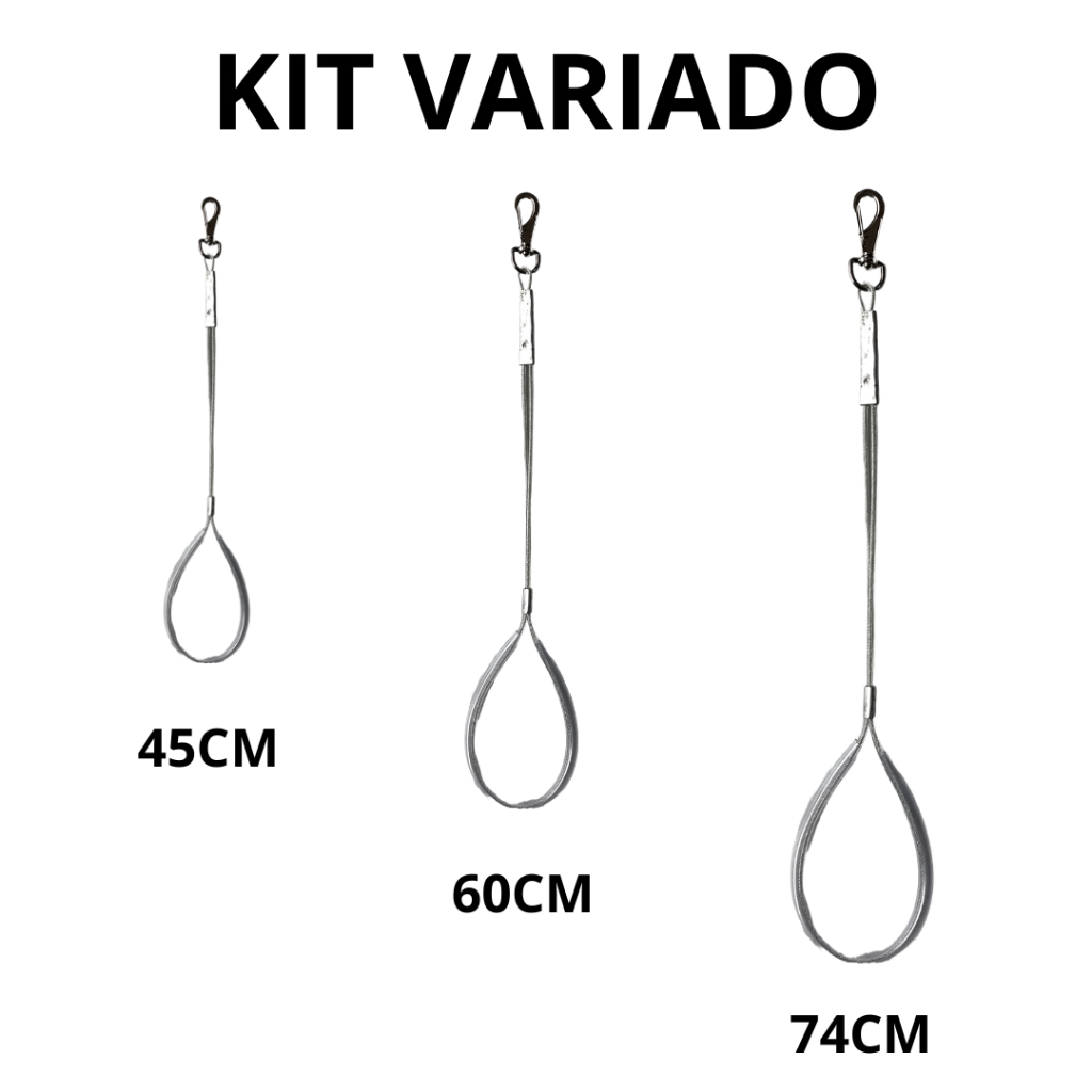 Kit Conjunto Com 3 Guias De Contenção Para Cães Banho e Tosa Veterinário Pet – Aço Revestido em Oferta na Shopee