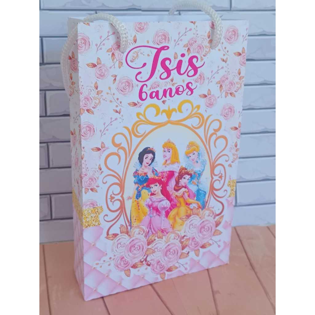 Sacolinha Surpresa Personalizada Lembrancinha Princesas da Disney PEGUE E MONTE