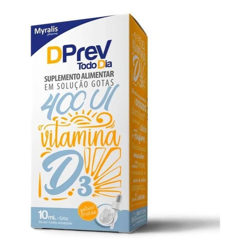 Suplemento De Vitamina D3 Dprev Todo Dia 400UI Gotas 10ml Myralis