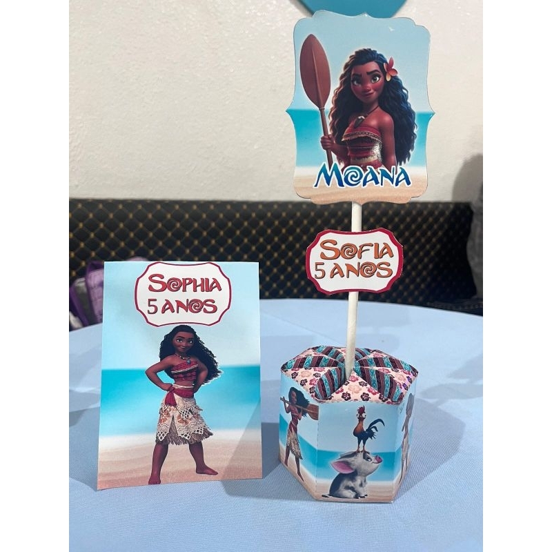 10 Caixas centro de mesa sextavado + 10 Plaquinhas de agradecimento - Fazemos todos os temas!