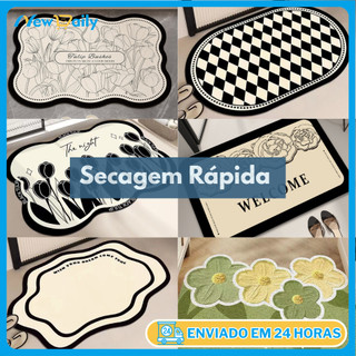 Tapete Antiderrapante Super Absorvente de Secagem Rapida Banheiro Quarto Porta de Entrada…