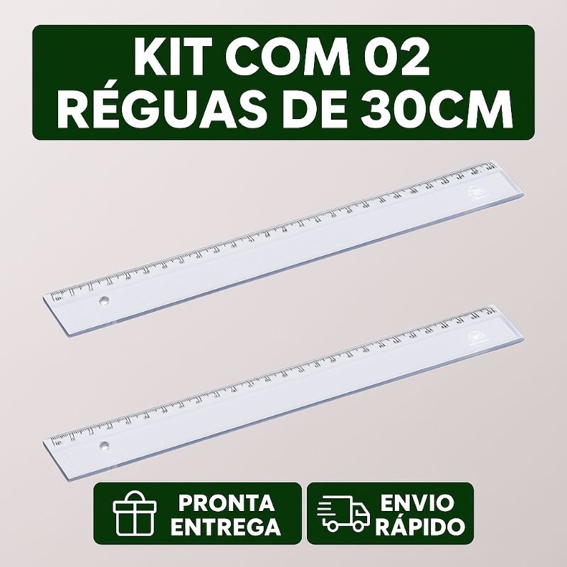 Régua Cristal 30cm: Onde Comprar | BuscaProdutos