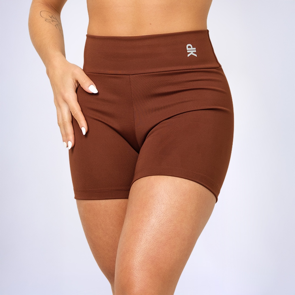 Short Fitness Cintura Alta Sem Transparência Academia Básico Feminino em Oferta na Shopee
