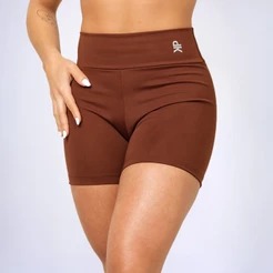 Short Fitness Cintura Alta Sem Transparência Academia Básico Feminino