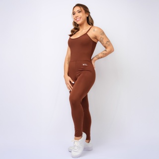 Macacão Fitness Blackout Alcinha Slim Zero Transparência Longo Crossfit Inverno em Oferta na Shopee