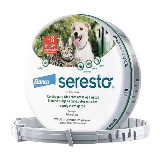 Seresto Coleira Antipulgas para Cães de até 8kg Elanco