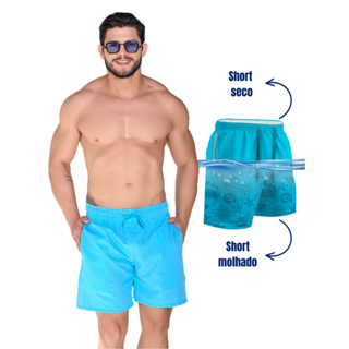 Short Masculino Mauricinho Tactel Mágico Estampa Aparece Molhado Praia Verão Secagem Rápida em Oferta na Shopee