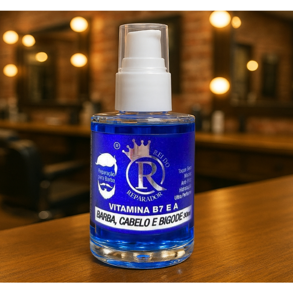ÓLEO DE CABELO, BARBA E BIGODE | REI DO REPARADOR VITAMINA B7 E A | OLEO 30ML em Oferta na Shopee