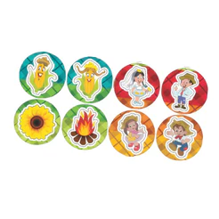 160 ADESIVOS ETIQUETA 5CM 106.1 ( NC TOYS ETIQUETA) FESTA JUNINA 2025