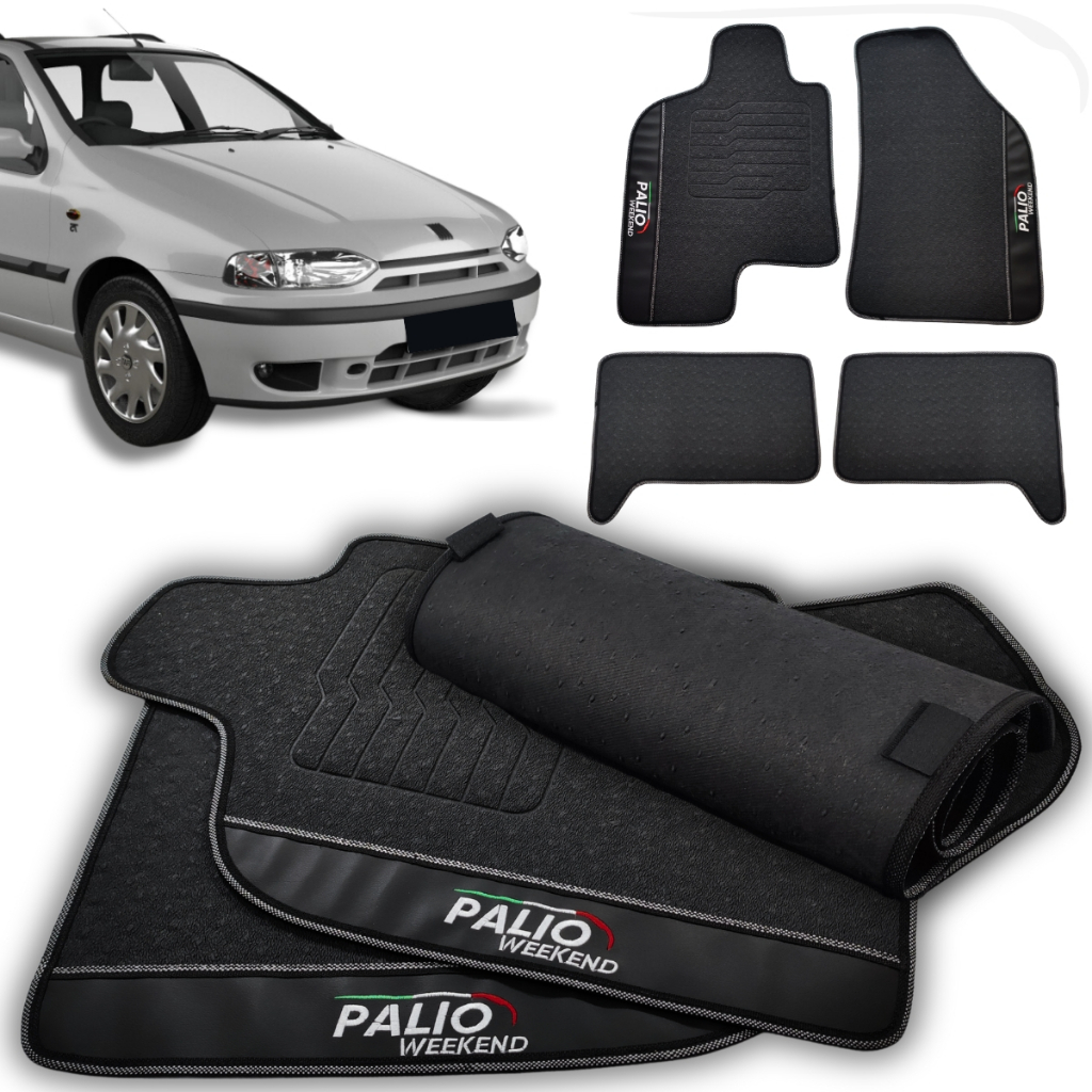 Kit Tapete Específico Palio Weekend Adventure 1996 97 a 2010 2011 Cobertura do carpete do seu carro