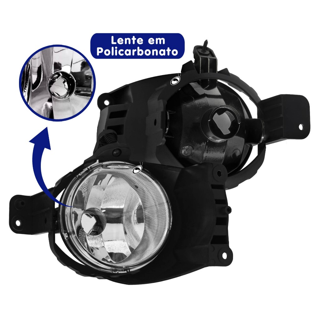 Kit Farol de Milha Neblina Cobalt Spin Prisma Onix LT / LTZ 2013 á 2019 Kit Lâmpada Super LED 6000K · foto 2