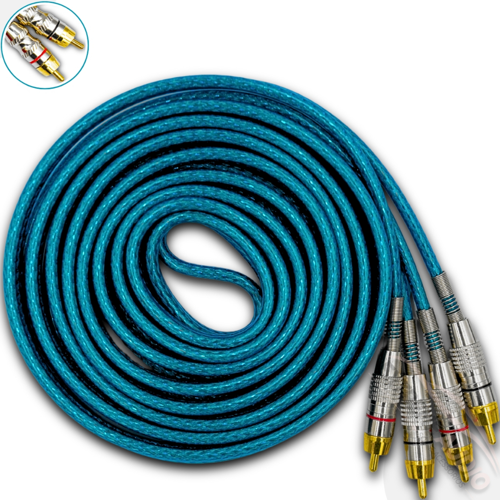 Cabo Rca Uppertech Blindado 5M 4Plugs De Saida Audio/Video