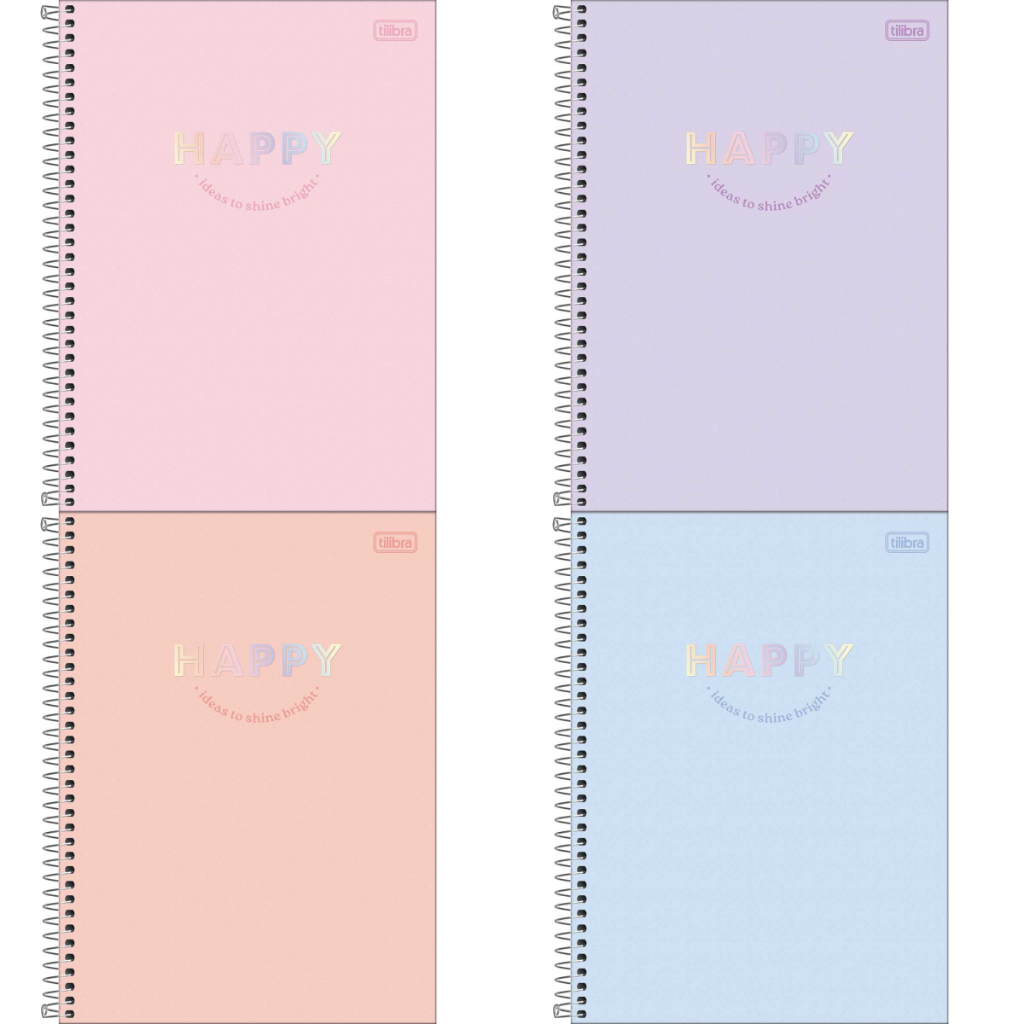 Caderno 10 Matérias Happy 160 Folhas Tilibra em Oferta na Shopee