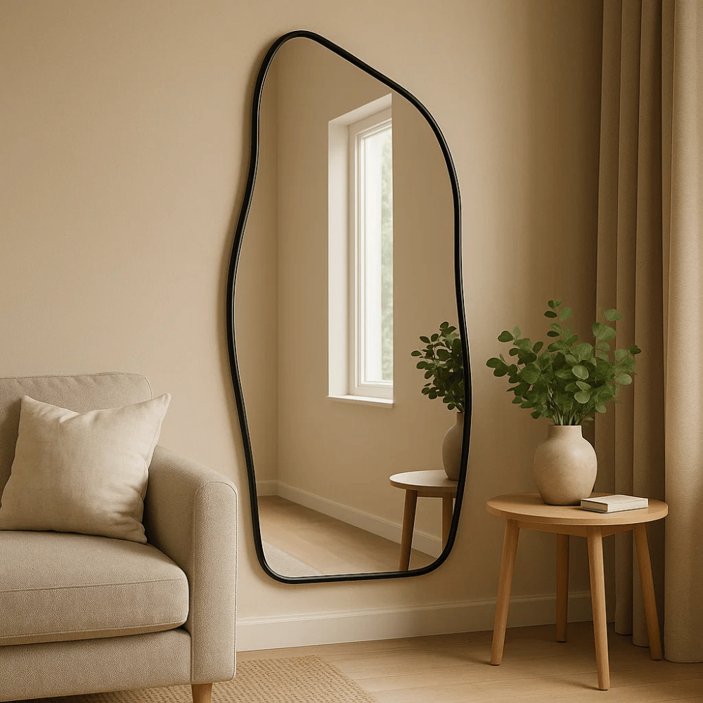 Espelho Orgânico Flame Lopazzi Corpo Inteiro 115x60cm Com Moldura de Alumínio Pinterest em Oferta na Shopee