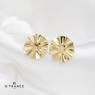 Brinco De Chapa Redondo Orgânico Banhado a Ouro 18K - D France Semijóias em Oferta na Shopee