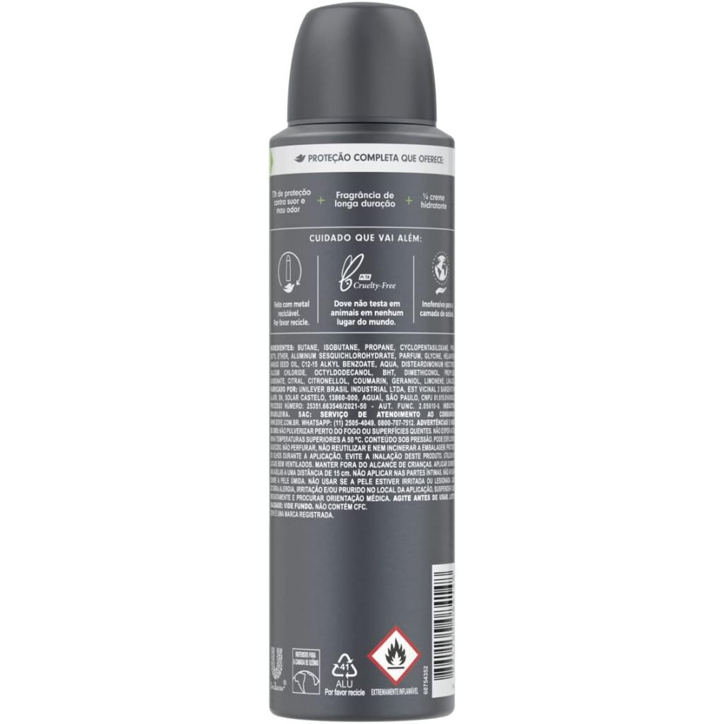 Detalhes do Desodorante Dove Men +Care Limão 150ml