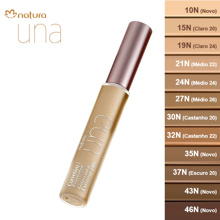 Corretivo Cobertura Extrema 24h Una Natura - 8ml (Efeito matte) em Oferta na Shopee