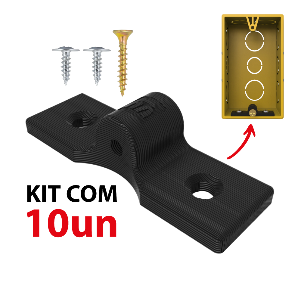 Kit Reparo Salva Aba Caixinha de Tomada Luz 4x2 4x4 10 Unidades