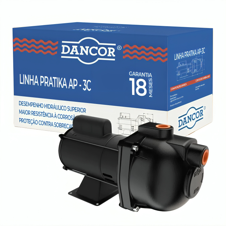 Bomba Dancor Monofásico Auto Aspirante 1cv Bivolt Ap-3c