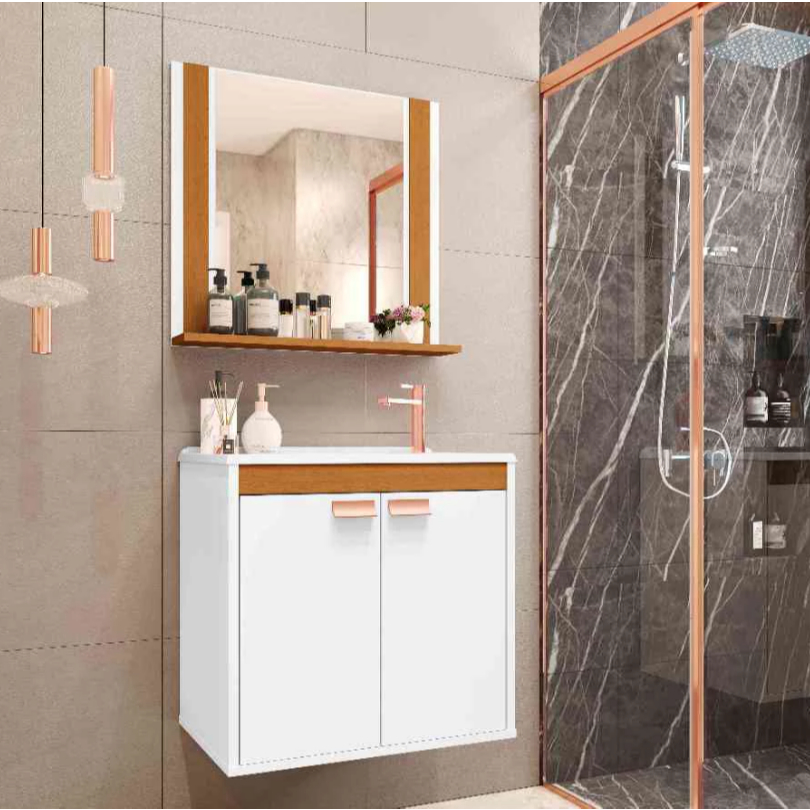 Gabinete Banheiro em MDF C/ Espelho e Cuba DALLAS em Oferta na Shopee