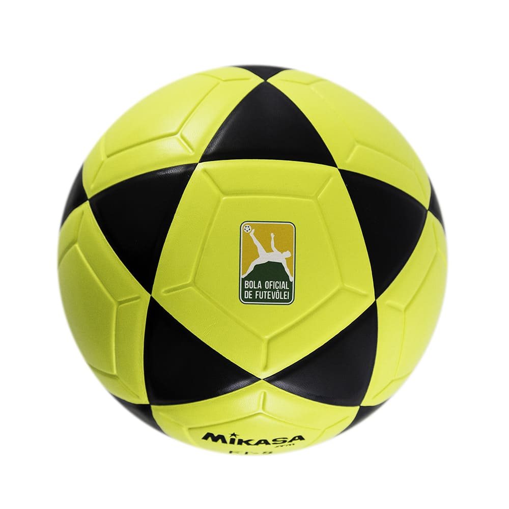 Bola Mikasa Ft5 Original Futevôlei Oficial Selo Verde Amarelo Amarelo/preto
