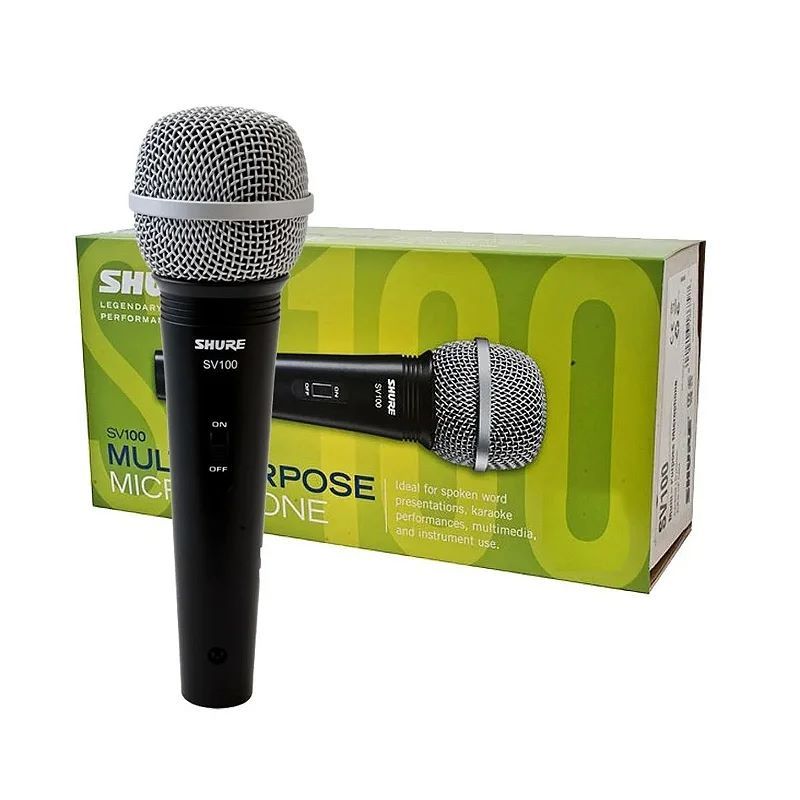 Microfone Dinâmico SHURE SV100 para Karaokê