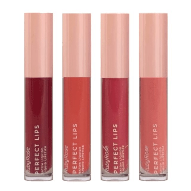 BATOM LIQUIDO PERFECT LIPS - HBL6200-3 - RUBY ROSE LINHA ROSA