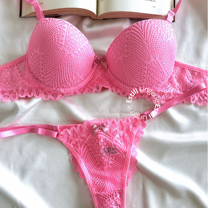 Conjunto Lingerie Bojo Renda Sensual Feminino Lingerie Feminina Conjunto Langerie Sexy Fio Dental em Oferta na Shopee